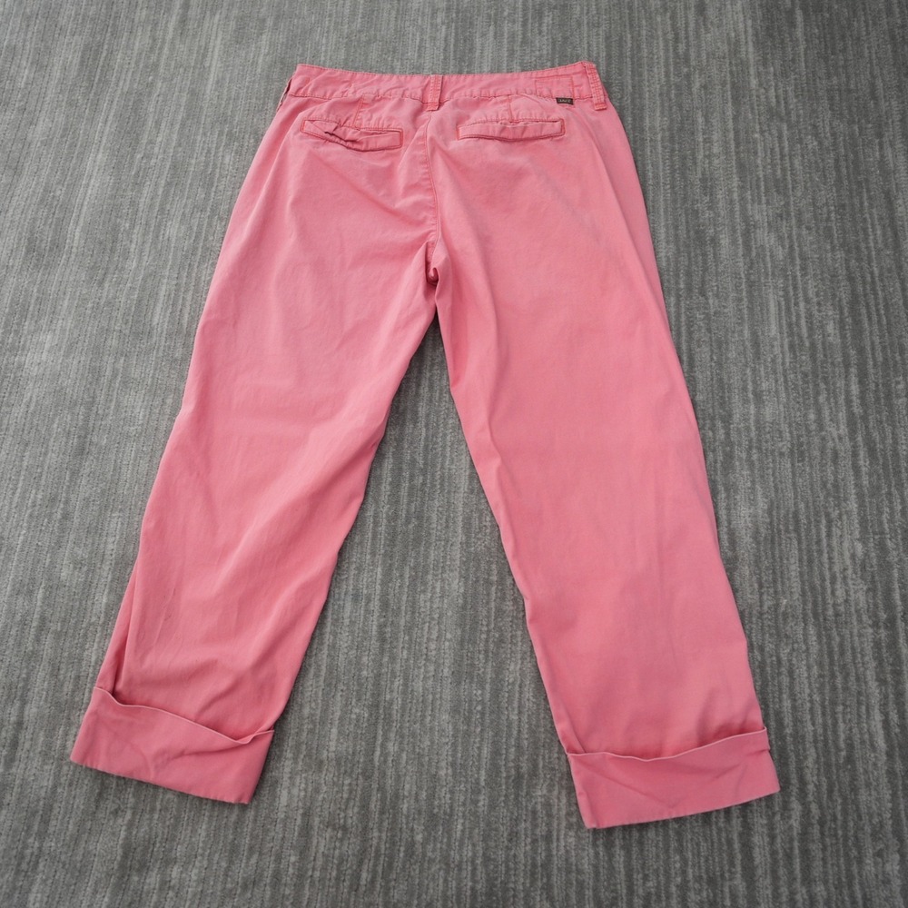 Jag Pants Women Chino‎ Capri Pink Slim Fit Cuffed Hem Solid Cotton Size 4 30x23